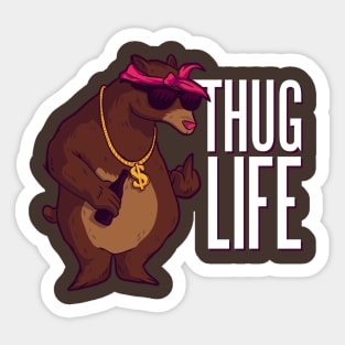 BEAR THUG LIFE Sticker